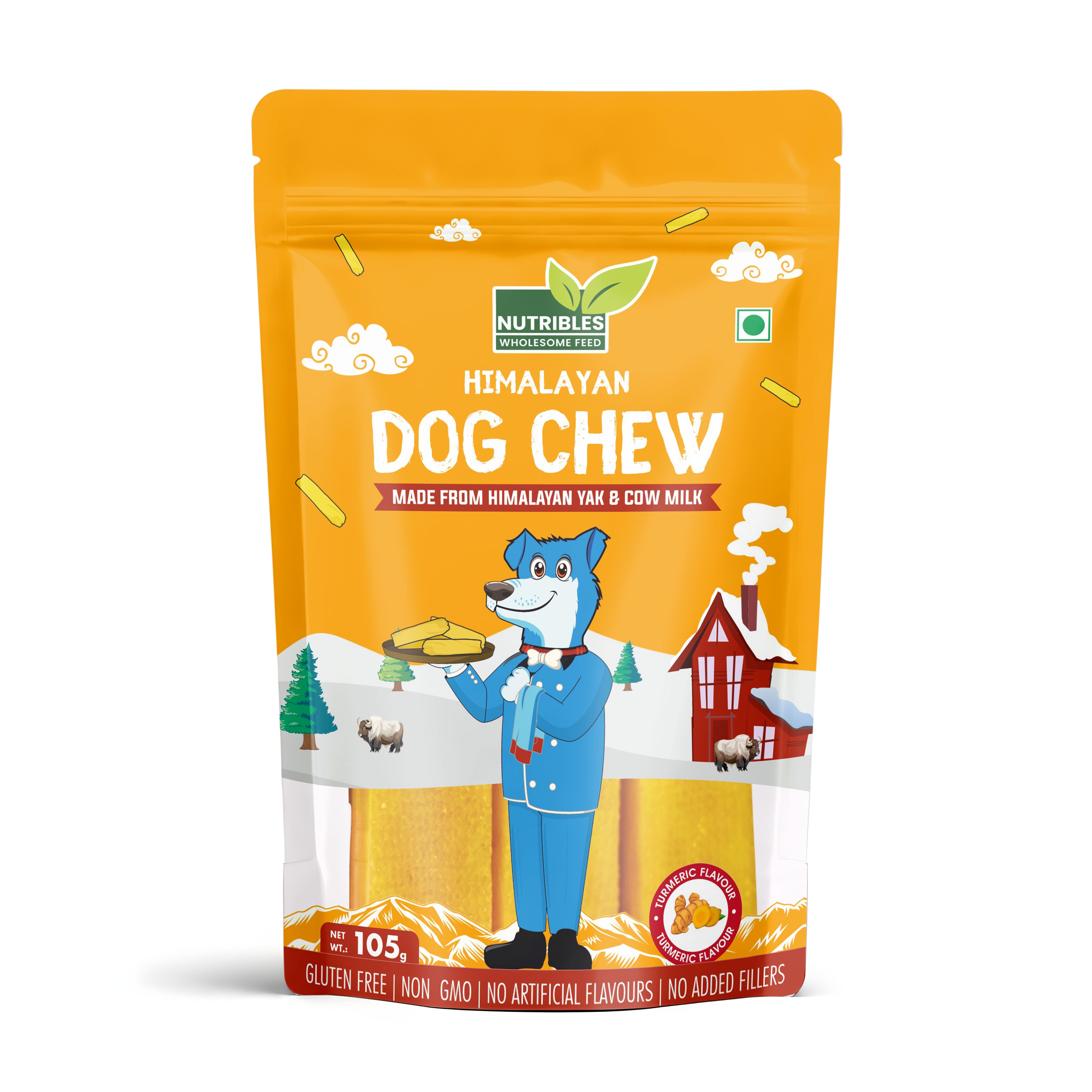 Nutribles Himalayan Turmeric Dog Chew Real Turmeric in Yak Cow Mil