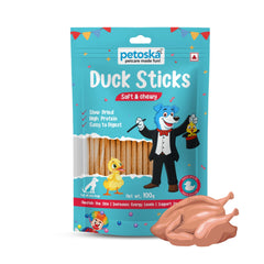 Petoska Dog Treats –  Chicken & Duck Stick, 100g | Training treats