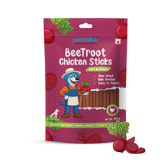 Petoska Dog Treats –  Chicken & Beetroot Stick, 100g | Chewy treats