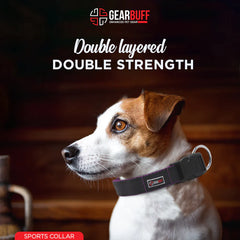 Gearbuff Sports Dog Collar | Adjustable Neck Collar for All Dogs | Light Weight | Durable, Comfortable & Safe | Dog Training Collar | Pet Skin & Fur-Coat Friendly