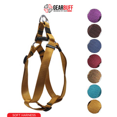 Gearbuff Soft Step-in Dog Harness | Escape Proof Dog Harness | Adjustable | Dog Essentials | Walking & Training | Soft Textured Chest Harness | Breakproof | Easy Maintenance