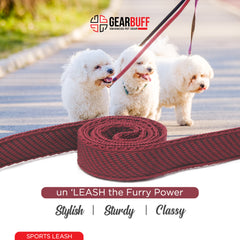 Gearbuff Sports Dog Leash | Superior Grade | Extra Durable | Pet Safety Accessory | Leash for All Dogs | Walking & Training Belts | Break Resistant & Fade Resistant | Comfortable