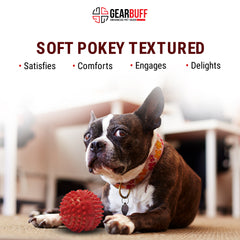 Gearbuff Soft Red Poky Dog Chew Ball 