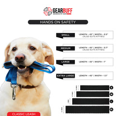 Gearbuff Classic Leash | Premium Pet Safety Accessory | Dog Leash for All Dogs | Walking & Training Belts | Break Resistant & Fade Resistant | Comfortable