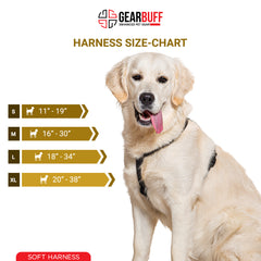 Gearbuff Soft Step-in Dog Harness | Escape Proof Dog Harness | Adjustable | Dog Essentials | Walking & Training | Soft Textured Chest Harness | Breakproof | Easy Maintenance