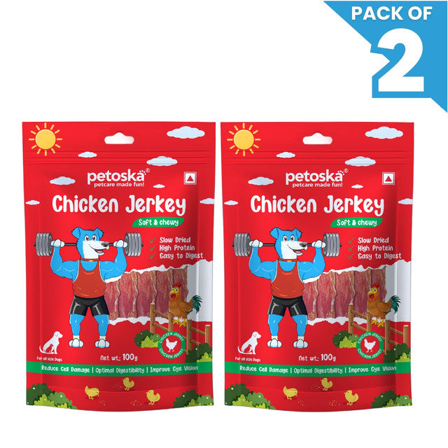 Petoska Chicken Jerky Pack of 2 - 100gms