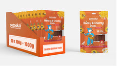 Petoska Chicken Honey Sticks Protein-Packed Immune Support Tasty Dog Treats, 100g Each - Pack Of 10.