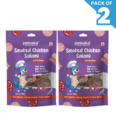 Petoska Dog Treat Chicken Salami Treats 100g - Pack of 2