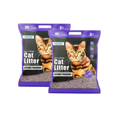 Petoska Bentonite Cat Litter Lavender Fragrance Rapid Clumping & Odor Control-5kg