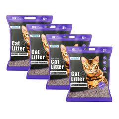 Petoska Bentonite Cat Litter Lavender Fragrance Rapid Clumping & Odor Control-5kg
