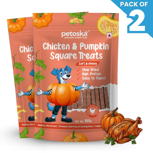 Petoska - Dog Treat Chicken & Pumpkin Stick 100gms (Pack of 2)