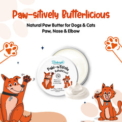 Bathright Pet Paw Butter 50 gm | Natural Paw Butter for Dogs & Cats | Moisturizes, Nourishes & Softens Dry Chapped Paws | Paw Cream with Honey, Cocoa Butter, Vitamin E | Pet Care Grooming