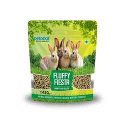 Petoska Rabbit Pellets Premium Food for Rabbits, Hamsters, Guinea Pigs & All Age Groups, 450gms