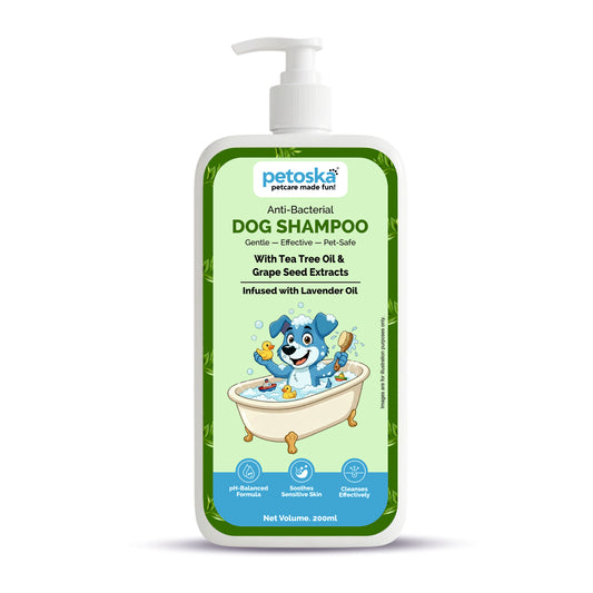 Petoska Anti-Bacterial Dog Shampoo for Dogs & Puppies | 200 ml