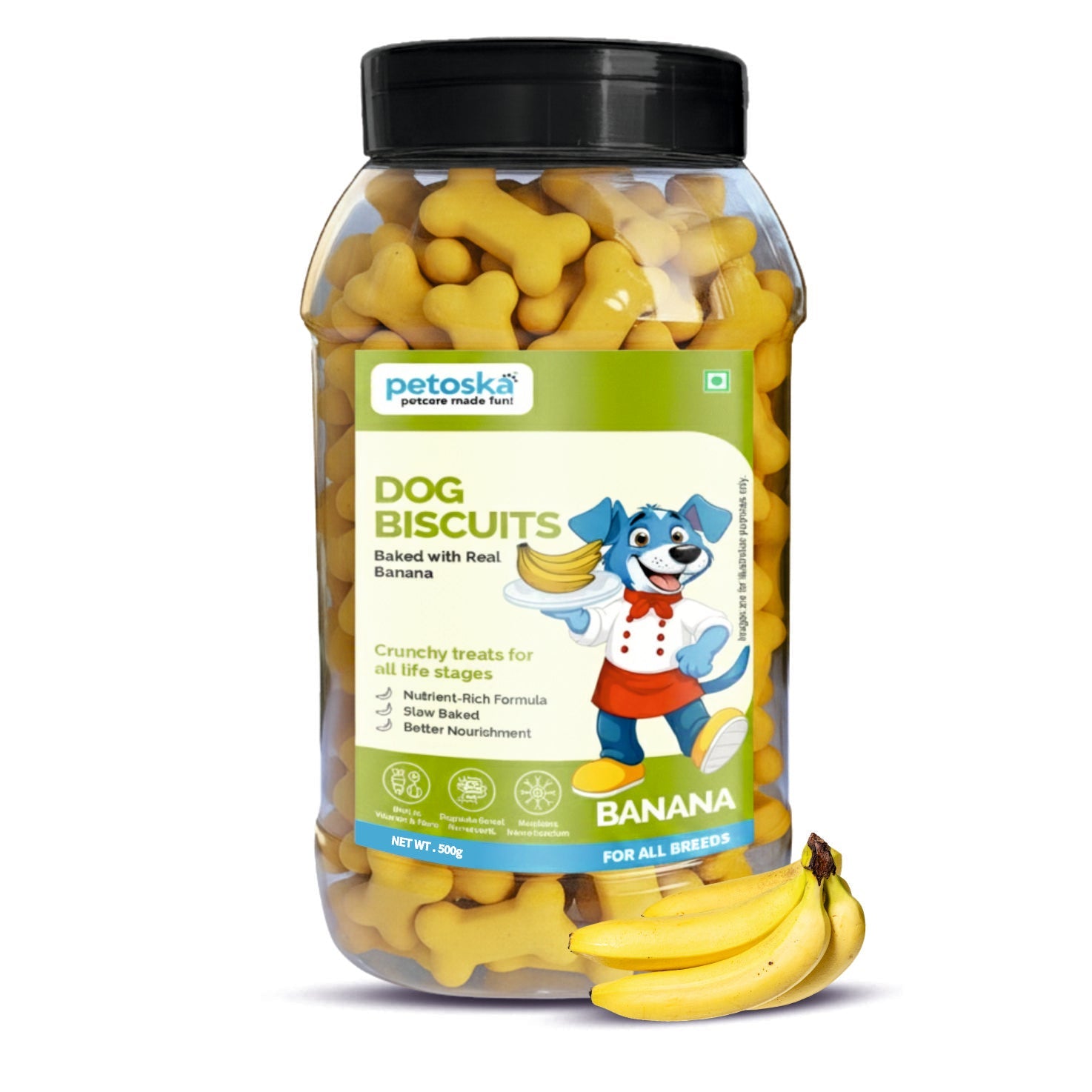 Petoska Dog Biscuits Banana Flavoured 