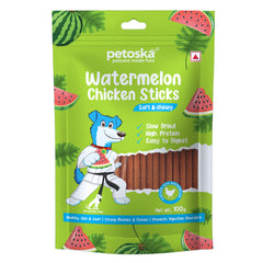 Petoska Watermelon Chicken Sticks Real Fruit & Chicken Easy to Digest, 100gms