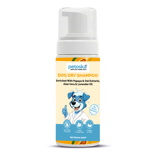 Petoska Dog Dry Shampoo for Dogs & Puppies | 150 ml