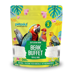 Petoska Cuttlefish Bone Mineral Block Calcium Feed for All Birds, Natural Nutrition & Vet Verified, 450gms