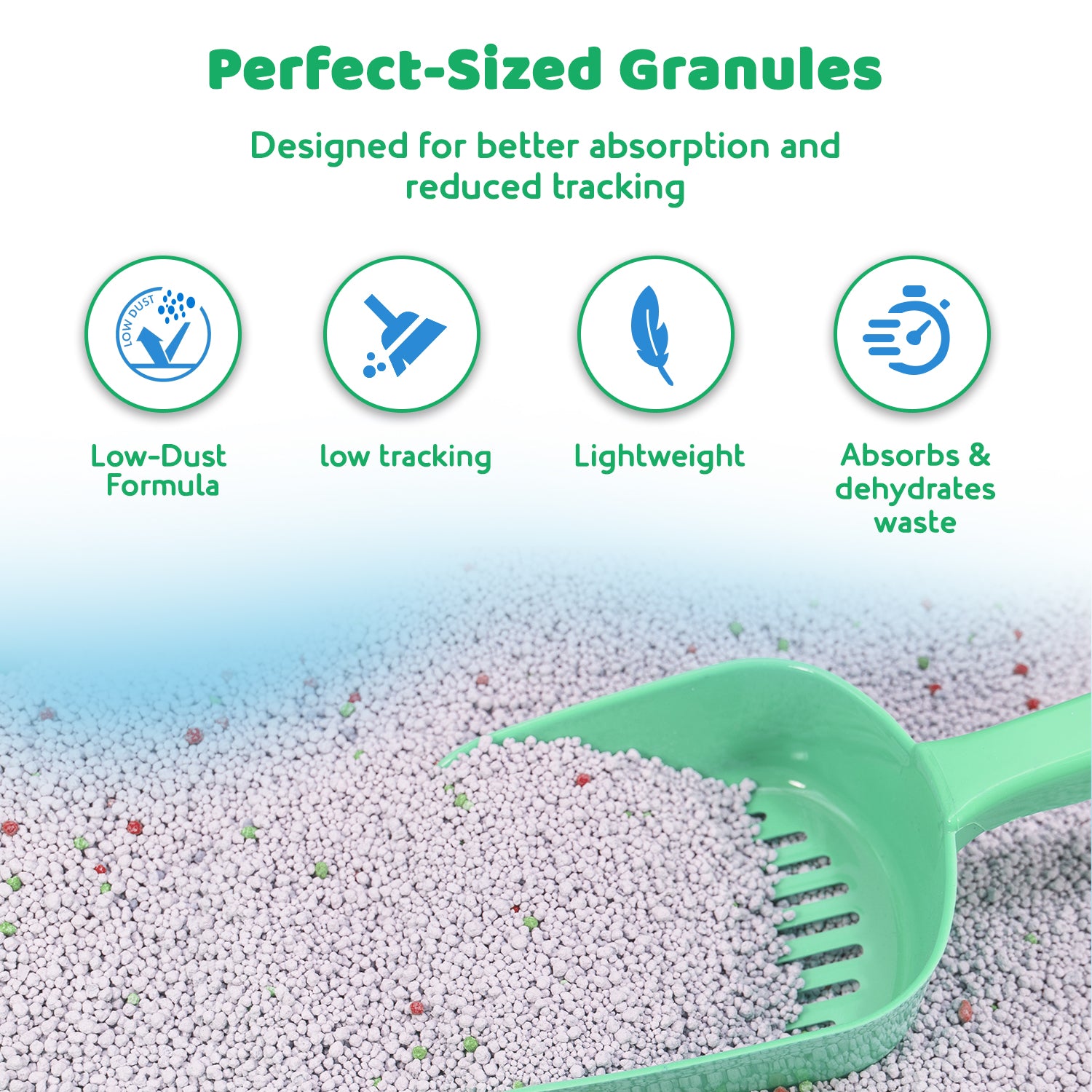 Low dust cat litter sand