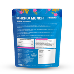 Petoska Macaw Munch Natural Seeds Mix for Macaw Parrot, Blend for Healthy Diet & Active Birds 450gms