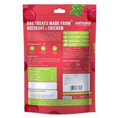 Petoska Beetroot Chicken Sticks Healthy Chews Nutritious Beets for Dogs, 100gms