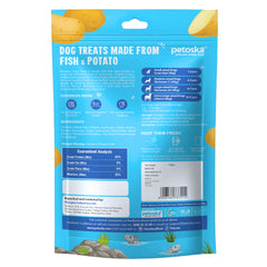 Petoska Potato Fish Sticks Tasty & Healthy Dog Treats with High Protein & Omega-3, 100g Each - Pack Of 10.
