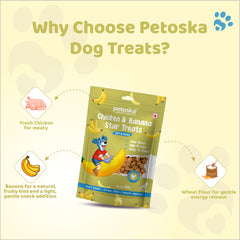 Petoska Dog Treats – Chicken Banana Dog 100g