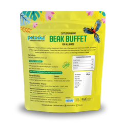 Petoska Cuttlefish Bone Mineral Block Calcium Feed for All Birds, Natural Nutrition & Vet Verified, 450gms