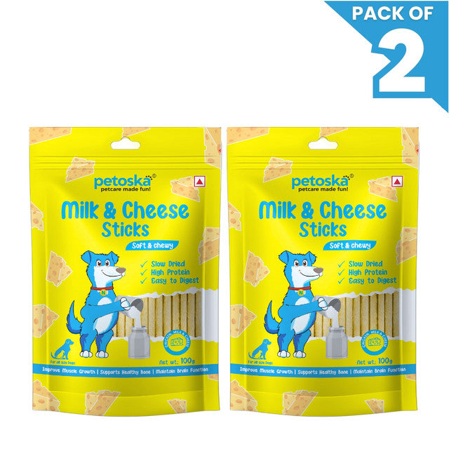 Petoska Milk & Cheese Chicken Sticks Pack of 2 - 100gms