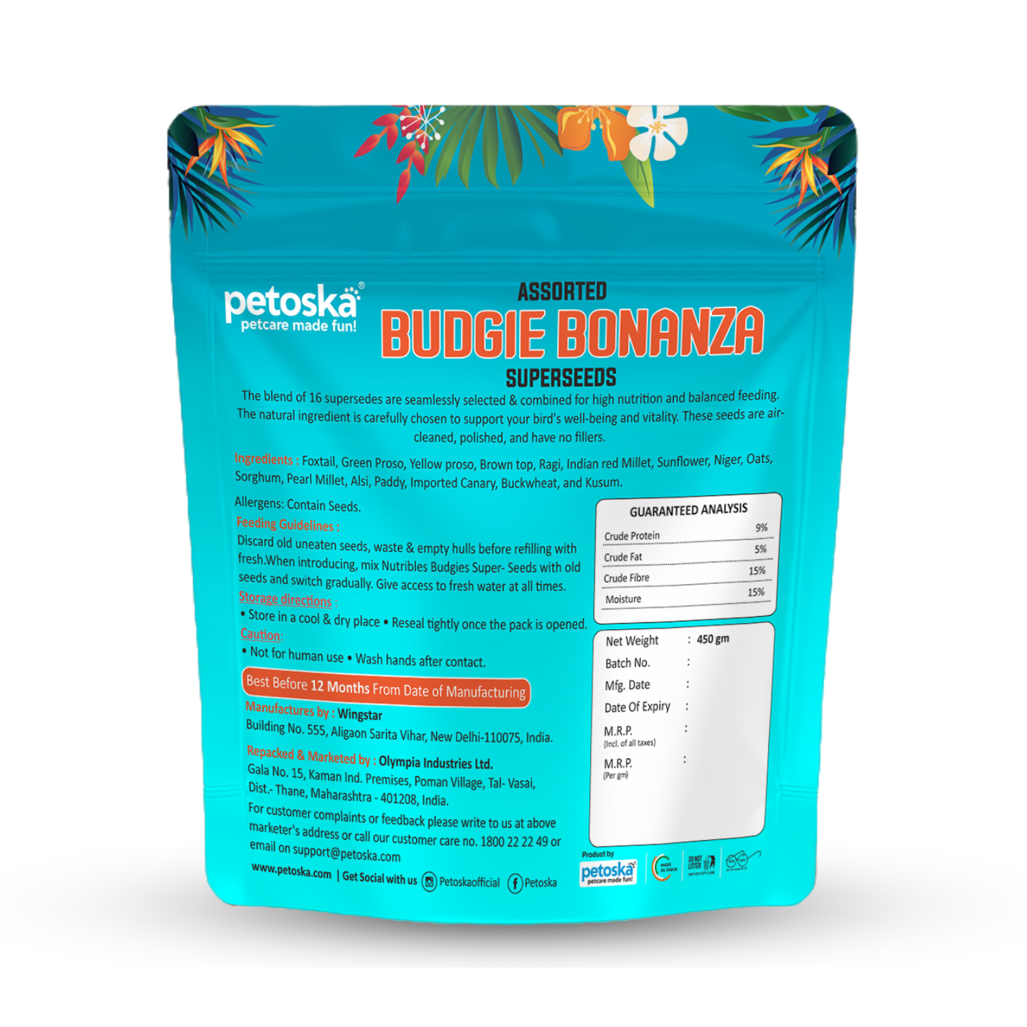 Petosks bird food