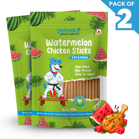 Dog Treat Watermelon Chicken Stick 100gms (Pack of 2)