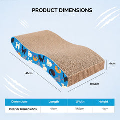 Petoska Curved Cat Scratch Pad with Catnip