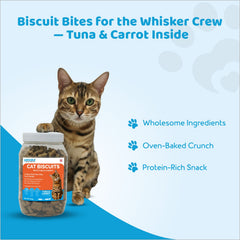 Petoska Crunchy Cat Biscuit Tuna & Carrot, 250 gms