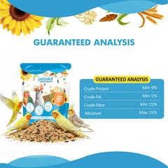 Petoska - Chirpy Crunch Bird Food for Cockatiels & Lovebirds (450gms)