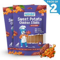 Dog Treat Sweet Potato Chicken Sticks 100gms - (Pack of 2)