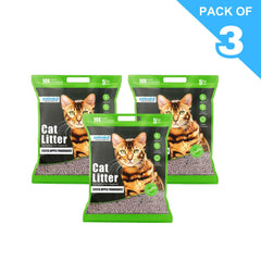 Petoska Bentonite Cat Litter Green Apple Fragrance Rapid Clumping & Odor Control-5kg