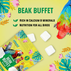 Petoska Cuttlefish Bone Mineral Block Calcium Feed for All Birds, Natural Nutrition & Vet Verified, 450gms