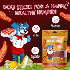 Petoska Chicken Meat Jerky Dog Treats, High-Protein & Dental-Friendly, 100gms
