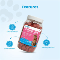 Petoska Crunchy Cat Biscuit Sardine & Cranberry, 250 gms