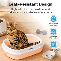 Petoska Cat Litter Tray with Scoop - Orange