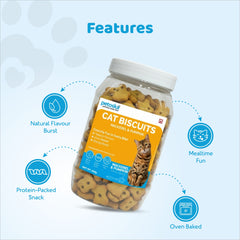 Petoska Crunchy Cat Biscuit Mackerel & Pumpkin, 250 gms