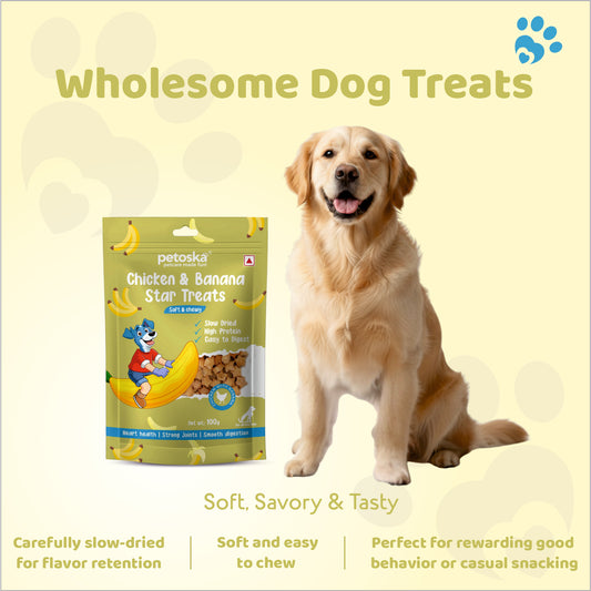 Petoska Dog Treats – Chicken Banana Dog 100g