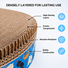 Petoska Curved Cat Scratch Pad with Catnip