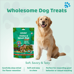 Petoska - Dog Treats Chicken & Spinach Rings (100gms)