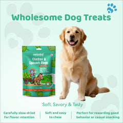 Petoska Dog Treats – Chicken & Spinach Rings, 100g