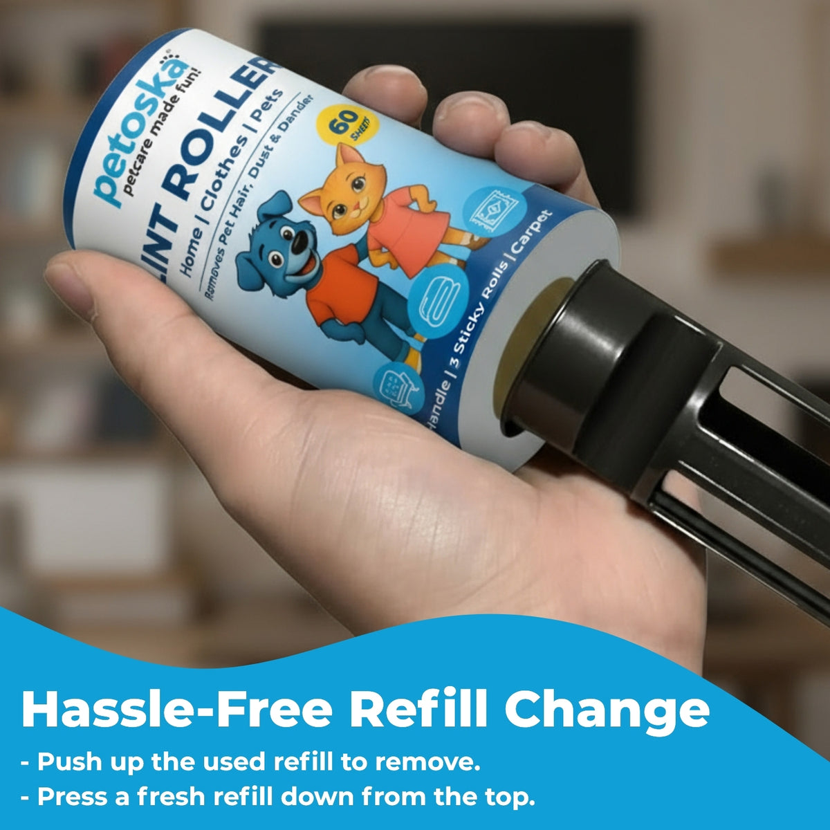 Petoska Lint Roller Pack of 5 (60 Sheets Each)