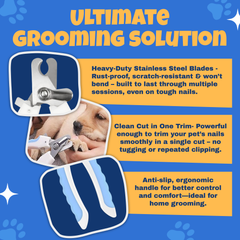 Petoska Nail Cutter with Filer for Dogs and Cats - Blue