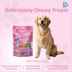 Petoska Dog Treats – Chicken & Strawberry Donuts, 100g
