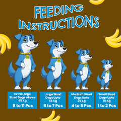 Petoska Chicken Banana Dog Treats, Perfect for Training & Rewards, 100gms