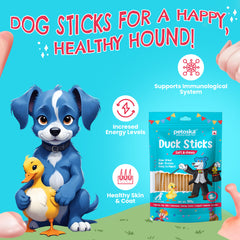 Petoska Duck Sticks Dog Treats Made with Duck & Chicken Meat, Nutritious, Healthy & Tasty, 100gms